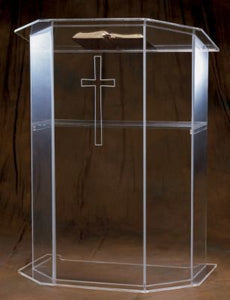 Acrylic Pulpit with Cross (Style 3351)