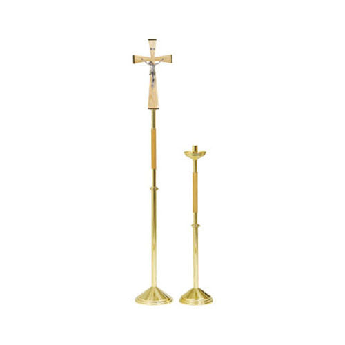 Processional Paschal Candlestick with Plexiglass Wax Protector (Style K755)