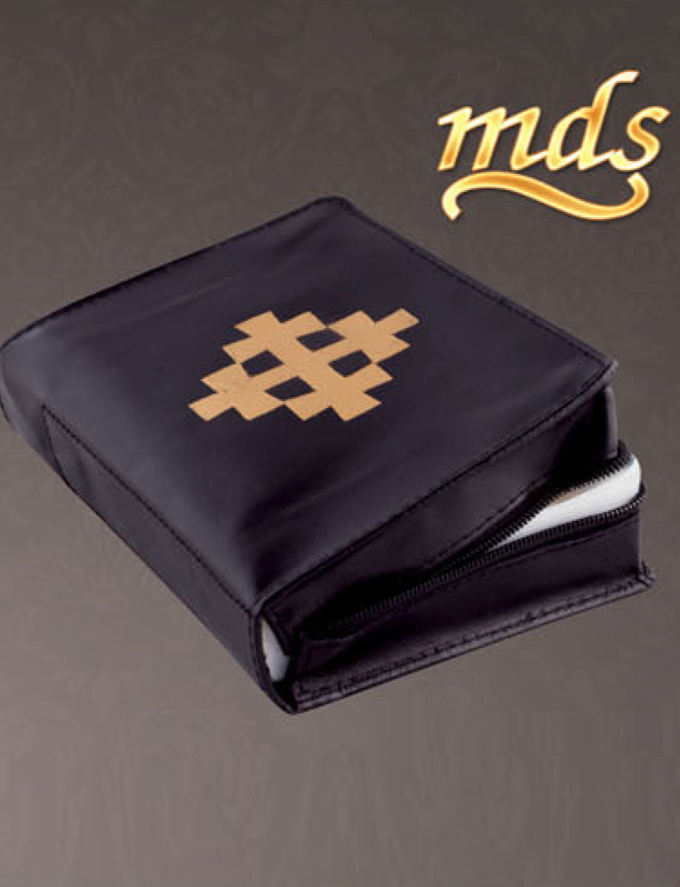 Real Leather Breviary Case with Jerusalem Cross (Style: 9556JUR)