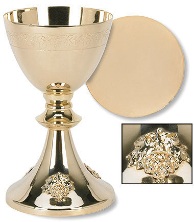 Grape Cluster Design Chalice and Paten Set (Series TS684)