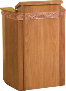 Wooden Pulpit with Two Inside Shelves (Style 6017)