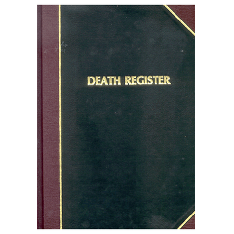 Death Register by F.J. Remey (Style: 193)