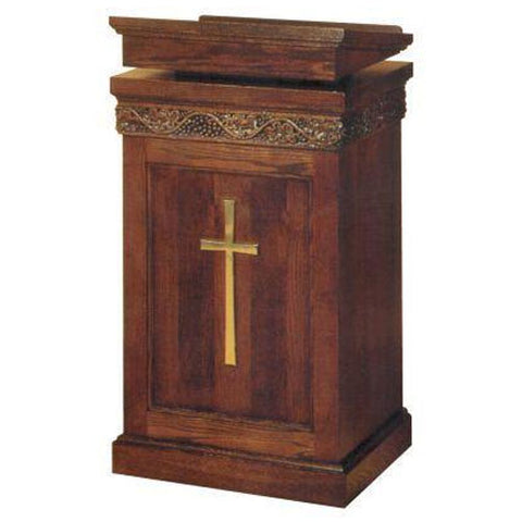Wooden Lectern with one inside shelf (Style 1420)