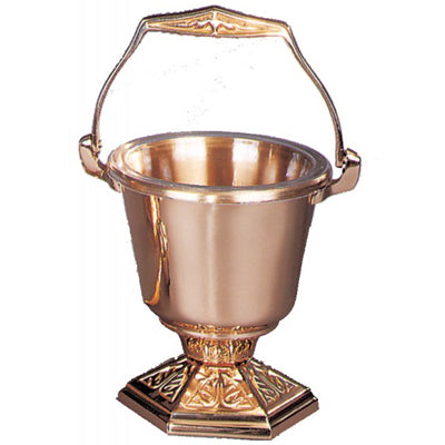 Holy Water Pot & Sprinkler: Satin Bronze Finish (Series 242-29-S)