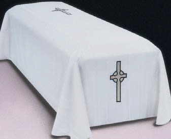 Funeral Pall with Gold-Metallic Celtic Cross (Style 912F)