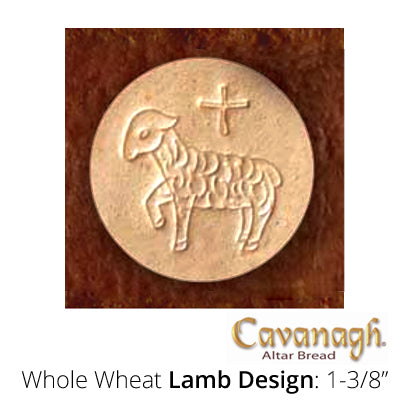 Whole Wheat Altar Bread: 1-3/8" Dia. (Lamb Design)