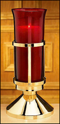 Sanctuary Lamp with Ruby Sanctuary Globe (Series NS693)