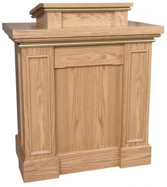 Wooden Pulpit with Rectangular Trim (Style 620)
