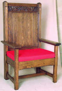Wooden Celebrant and Sanctuary Seating Celebrant Chair with Padded Back (Style 150P)