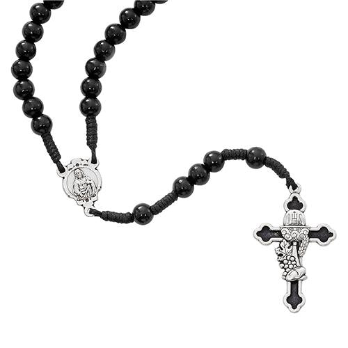 Black Corded Communion Rosary (Style: P260R)
