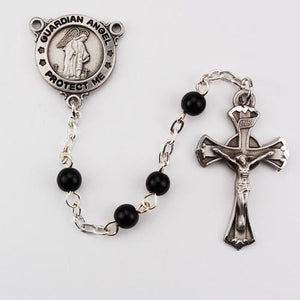 Black Guardian Angel Rosary (Style: R374DG)