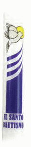 Dadant Brand: Baptismal Candles 50 per case (Style 90101S)