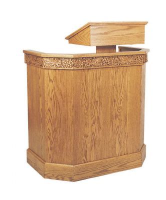Wooden Pulpit with Adjustable Book Rest (Style 368)