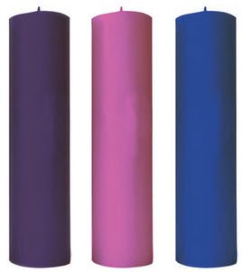 Advent Candles : Solid Pillars 3" x 11"