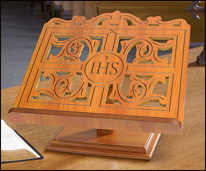 IHS Carved Bible Stand (Series TS864)