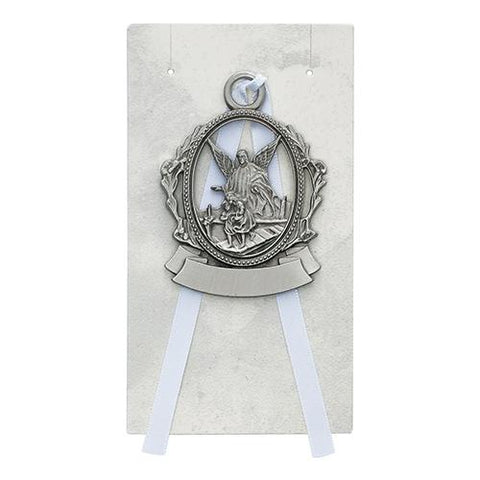 Engravable Pewter Crib Medal (Style: PW15-W)