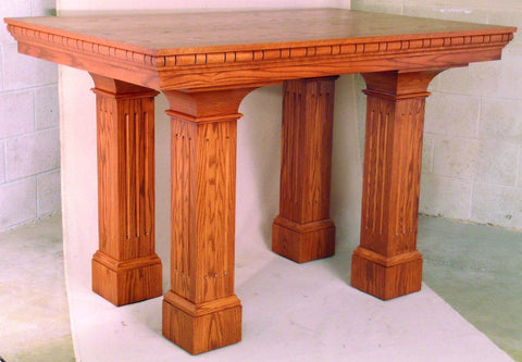 Wooden Communion Altar, 72" x 40" wide (Style 656)