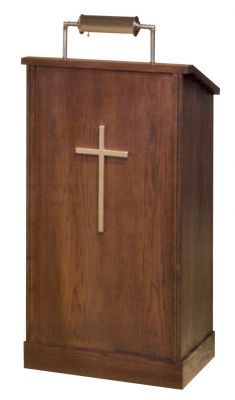 Wooden Lectern with Extended Shelf (Style 6550)