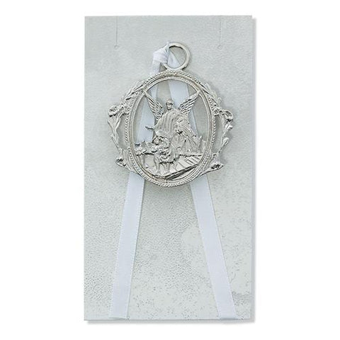 Guardian Angel Crib Medal White (Style: PW6-W)