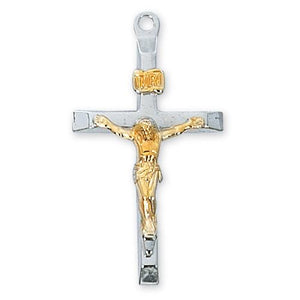 Sterling Silver Crucifix 18" Chain and Box (Style: L8051)