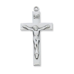 Sterling Silver Crucifix 18" Chain and Box (Style: L8073)