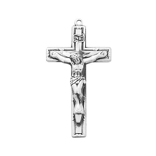 Sterling Silver Crucifix 18" Chain and Box (Style: LBCKO)
