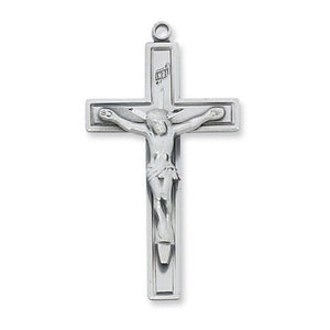 Sterling Silver Crucifix 18" Chain and Box (Style: L8074)