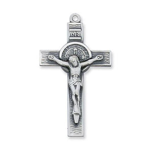 Sterling Silver Crucifix 18" Chain and Box (Style: L9088)