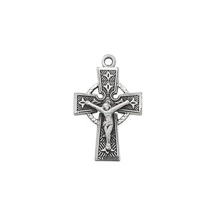 Sterling Silver Crucifix 24" Chain and Box (Style: L5014)