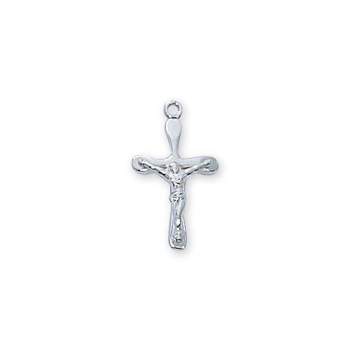 Sterling Silver Crucifix 24" Chain and Box (Style: L5A)