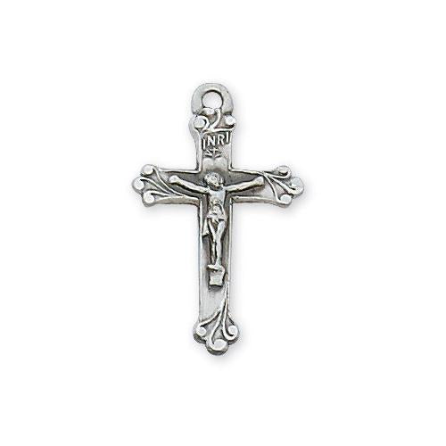 Sterling Silver Good Shepherd Crucifix 18" Chain and Box (Style: L9182)