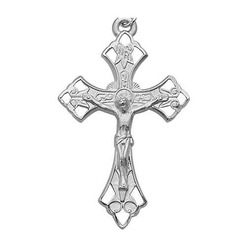 Sterling Silver Crucifix 18" Chain and Box (Style: L8061)
