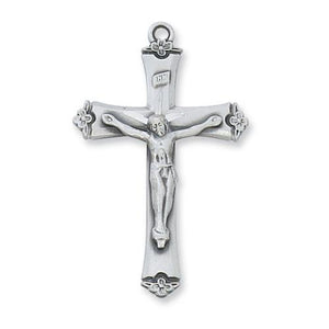Sterling Silver Small Crucifix 18" Chain and Box (Style: L9027)