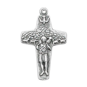 Sterling Silver Small Crucifix 18" Chain and Box (Style: L9029)