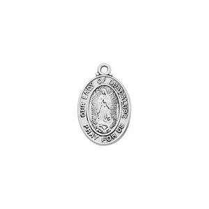 Sterling Silver Baby Guadalupe 13" Chain and Box (Style: L740BT)