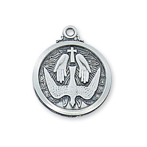 Sterling Silver Holy Spirit 20" Chain and Box (Style: L600HS)