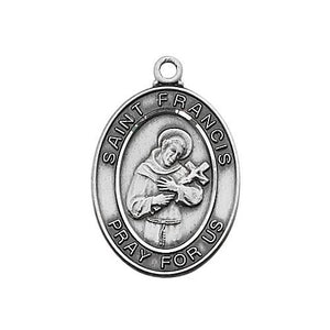 Sterling Silver St. Francis Medal (Style: L683FR)