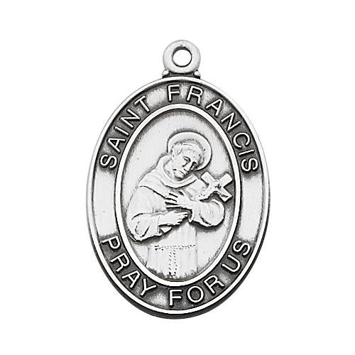 Sterling Silver St. Francis Medal (Style: L684FR)