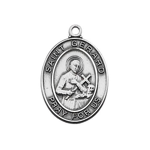 Sterling Silver St. Gerard Medal (Style: L683GR)