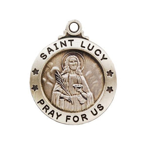 Sterling Silver St. Lucy 20" Chain and Box (Style: L600LU)