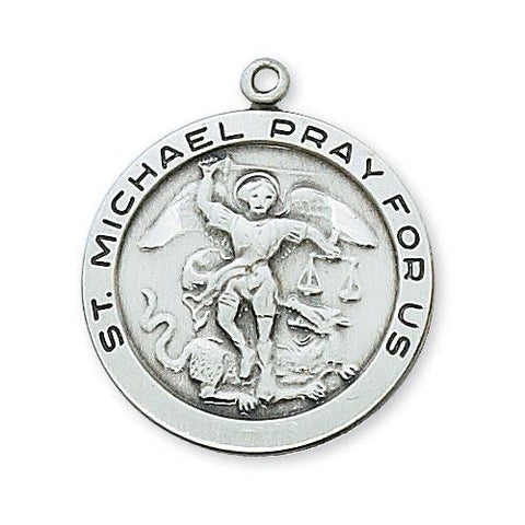 Sterling Silver St. Michael 24 Chain and Box (Style: L420MK)